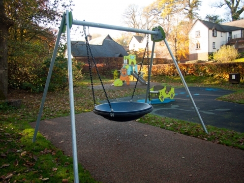 Children's Play Area installation at Woodford Bridge, Nr. Holsworthy play project