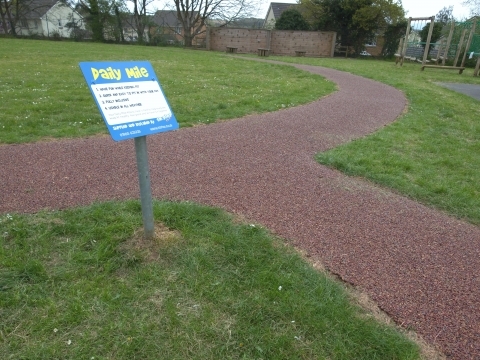 Winkleigh Primary school daily mile running track play project