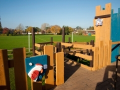 Addition of colour to 'Bidefort' in Victoria Park, Bideford