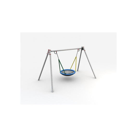 Metal Swing Frame with 1 Birds Nest Swing playground play equipment